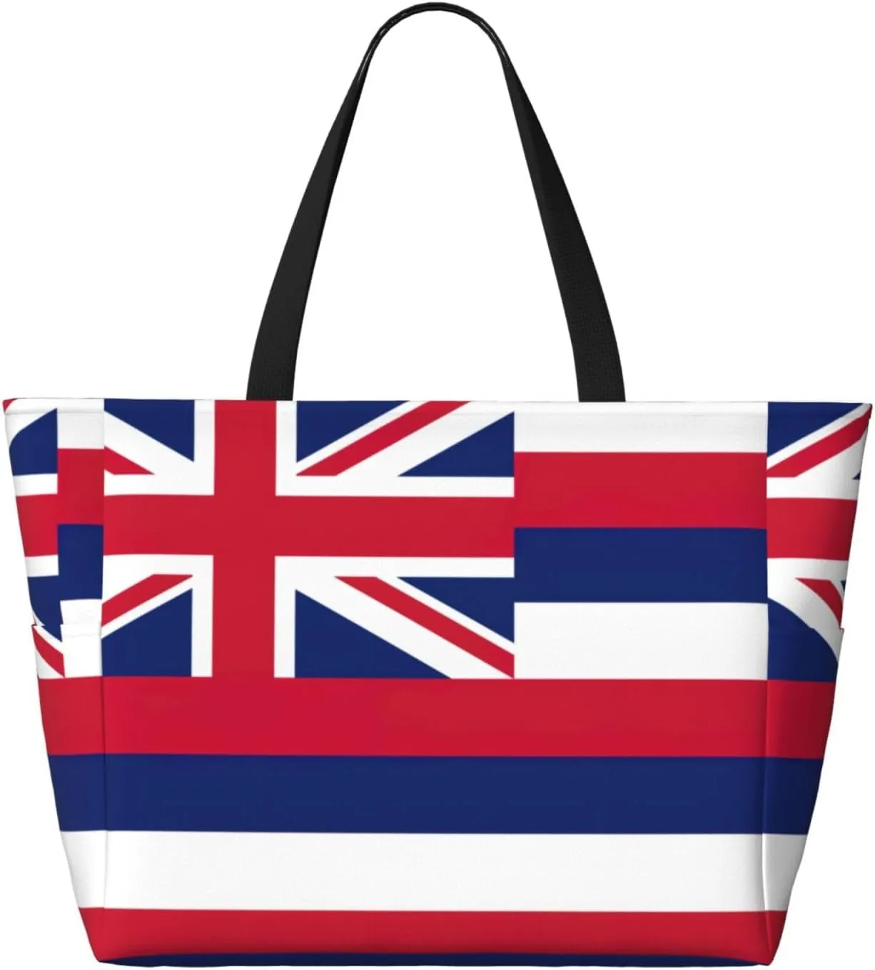 Hawaii Flag Large Capacity Foldable Tote Bag Women Beach Tote Bag Handbag Gym Bag Travel Shopping Bag