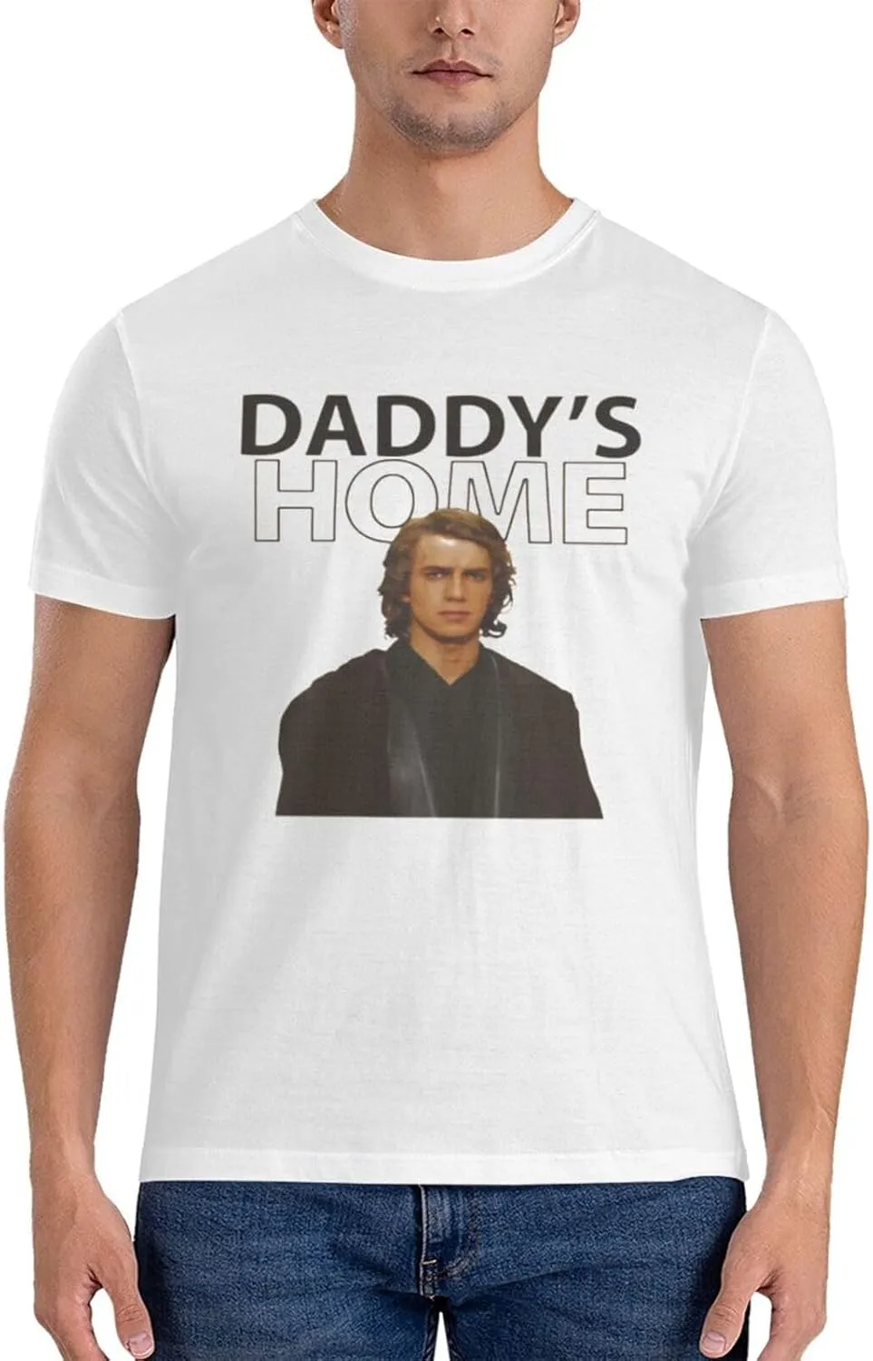 Hayden Music Christensen T-Shirts Men's Shirt Cotton Casual Short Sleeve Fit Summer Crew Neck Tees Black