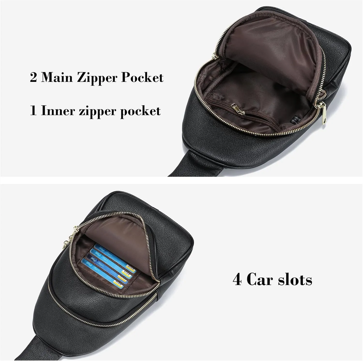 Haytijoe Crossbody Bags for Women Leather Sling Bag Anti-theft Cross Body Bag Travel Sling Purse Chest Bags Fanny Packs