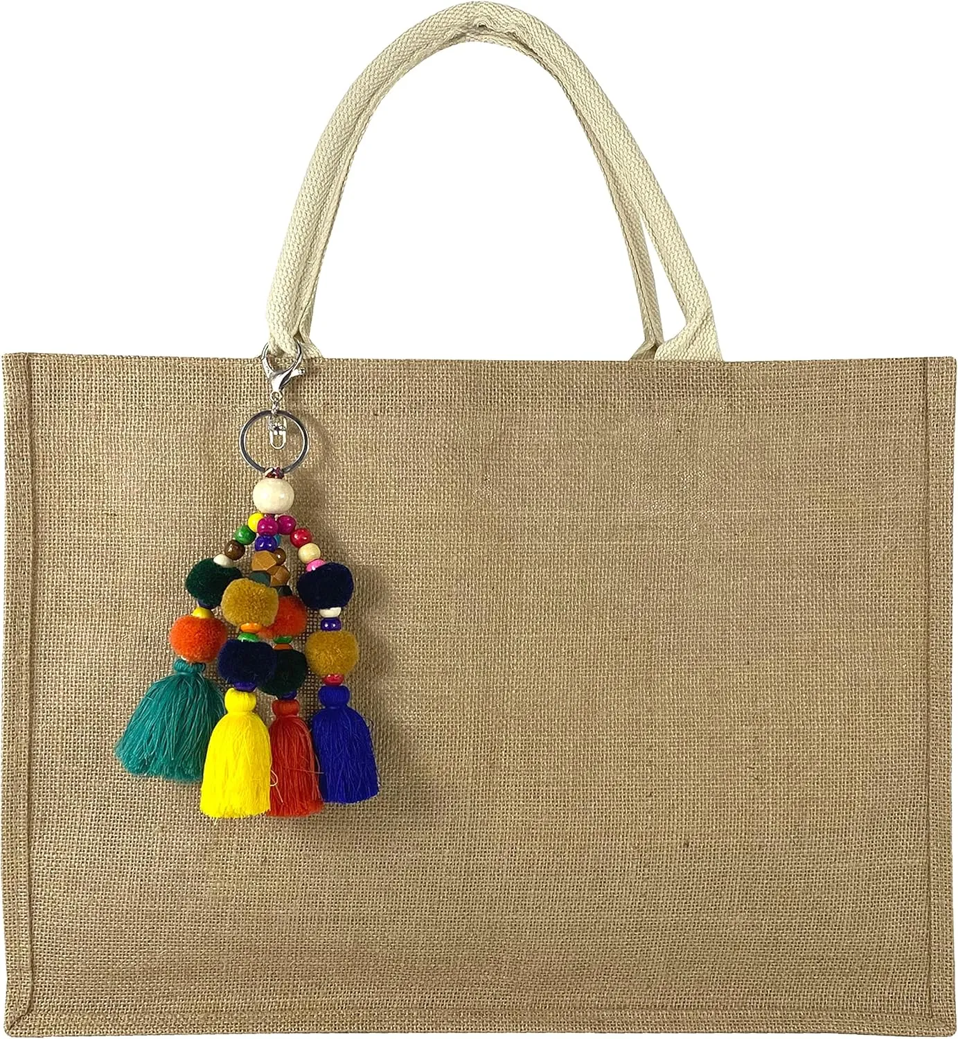Hibala Woven Large Beach Bag Straw Bag Beach Tote Handmade Weaving Shoulder Bag Tassel Bag Handbag
