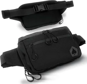 HighSpeedDaddy Concealed Carry Fanny Pack - 500D Water-Resistant Nylon, Quick Access CCW Pocket, YKK AquaGuard Zippers, EDC Bag with Adjustable Waist (upto 49"),Everyday Carry for Men & Women- Black