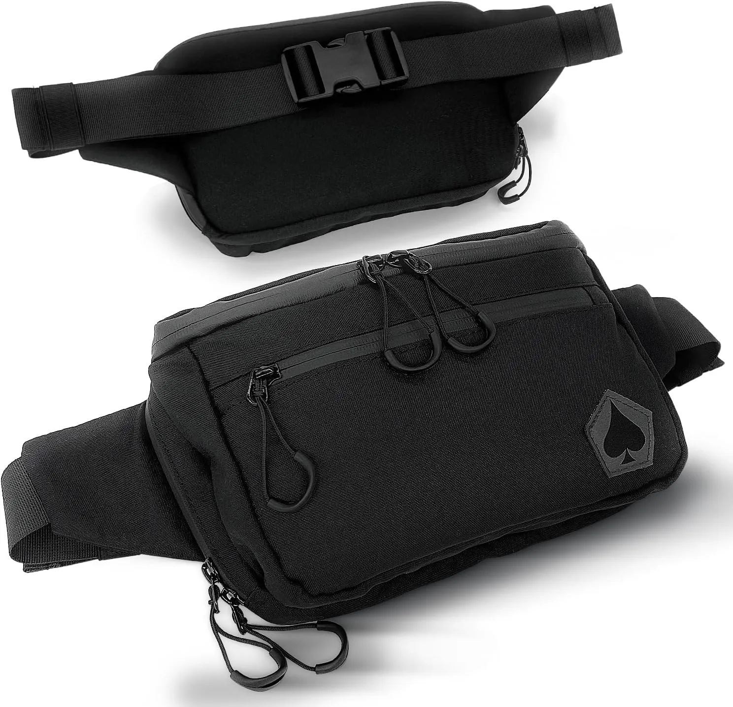 HighSpeedDaddy Concealed Carry Fanny Pack - 500D Water-Resistant Nylon, Quick Access CCW Pocket, YKK AquaGuard Zippers, EDC Bag with Adjustable Waist (upto 49"),Everyday Carry for Men & Women- Black