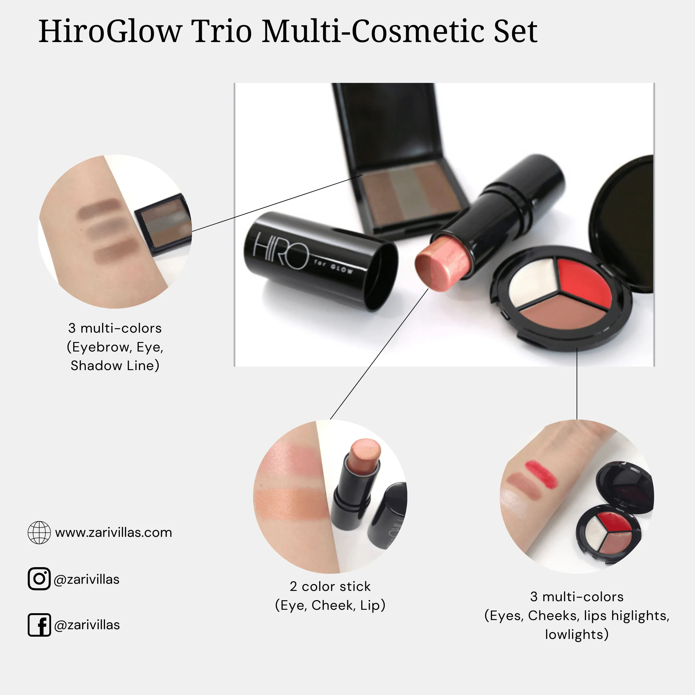 HiroGlow Trio Multi-Cosmetic Set