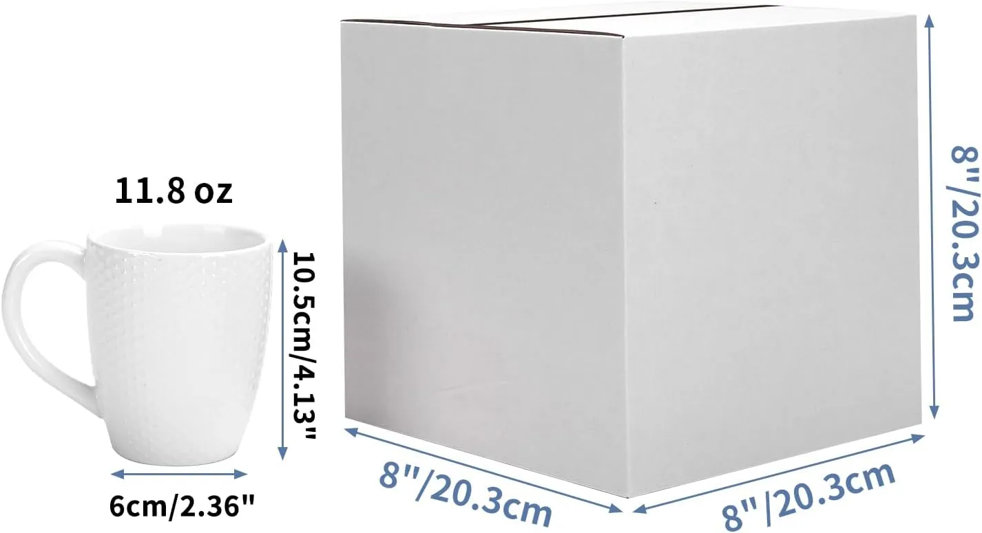Hoikwo 8x8x8 Shipping Boxes Set of 25, White Corrugated Cardboard Box for Small Business for Packaging Mailing
