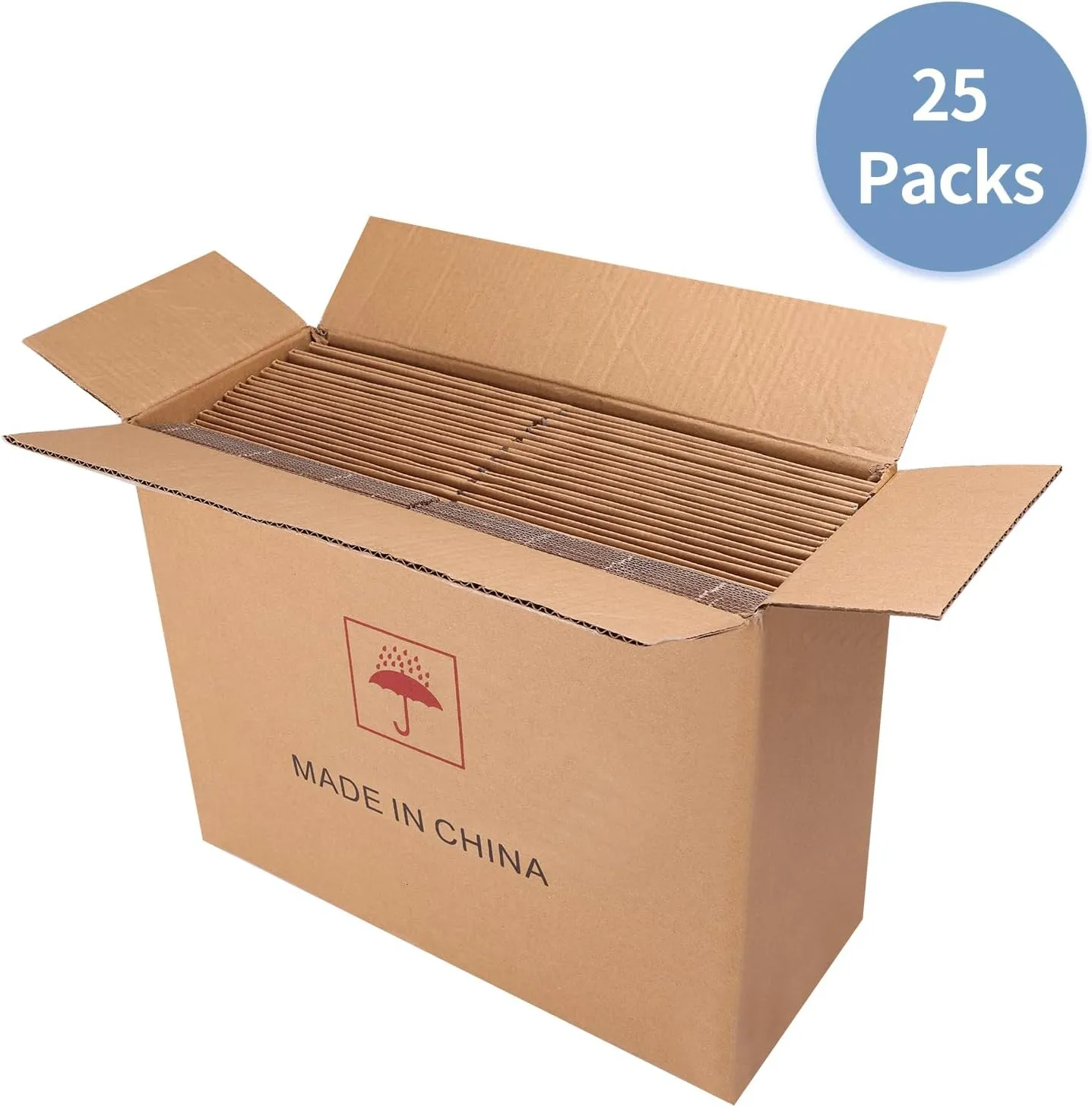 Hoikwo 8x8x8 Shipping Boxes Set of 25, White Corrugated Cardboard Box for Small Business for Packaging Mailing