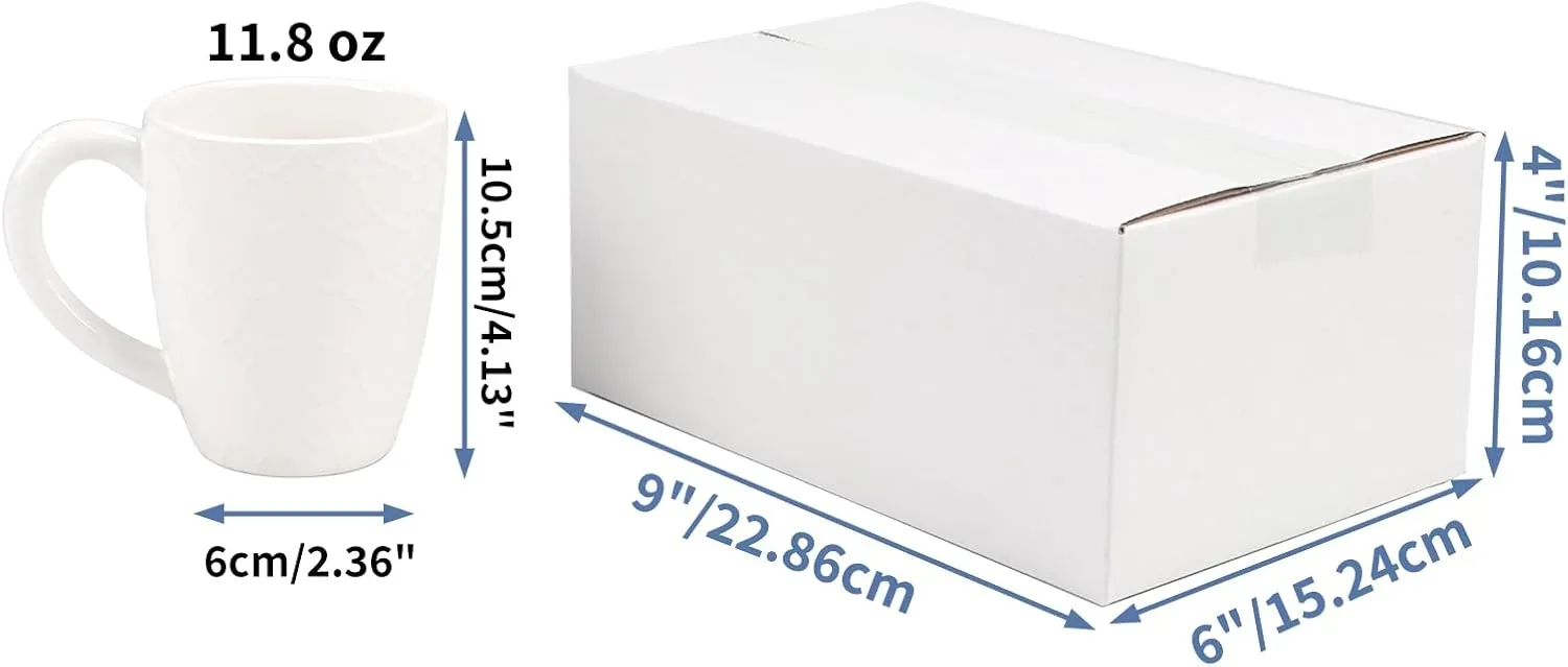 Hoikwo 9x6x4 Shipping Boxes Set of 25, White Corrugated Cardboard Box for Small Business for Packaging Mailing