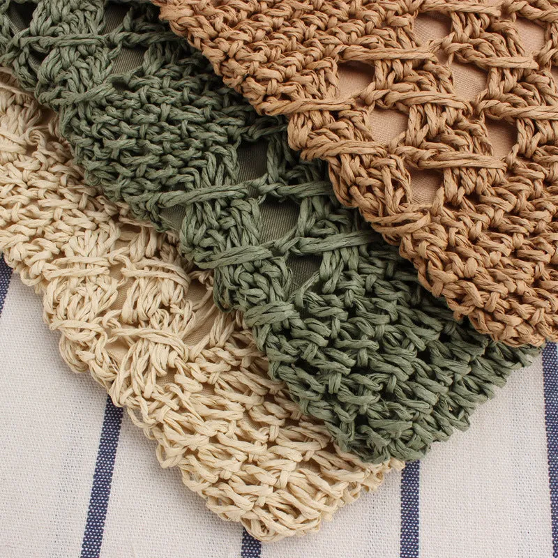 Hollow Woven One Summer Vacation Beach Crossbody Bags