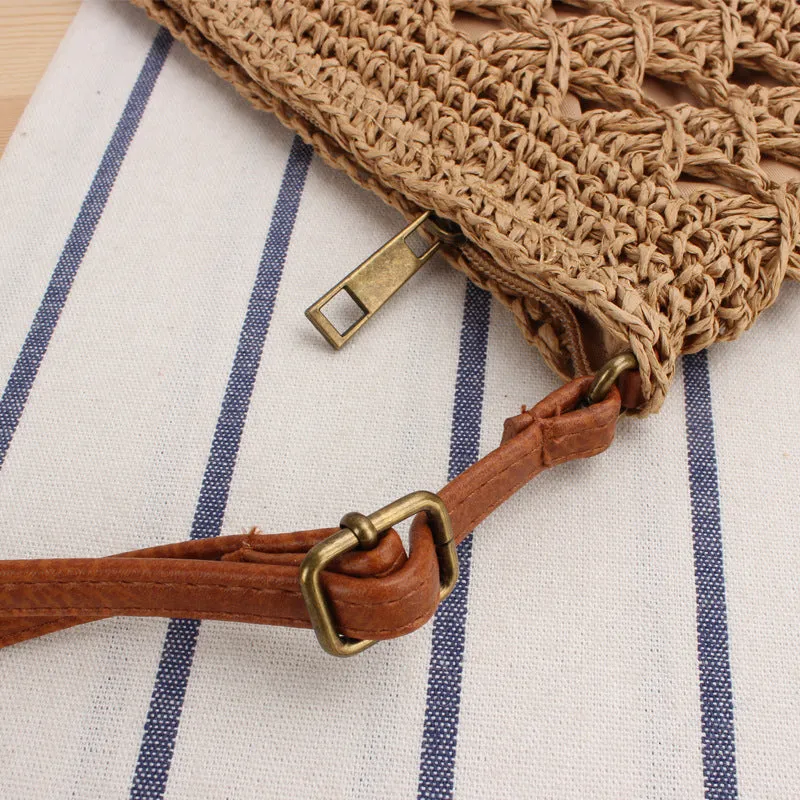 Hollow Woven One Summer Vacation Beach Crossbody Bags