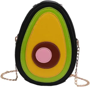 Homoyoyo Fruit Shape Pu Shoulder Bag Cross Body Bag for Women Portable Fashionable Zipper Closure for Work School Shopping