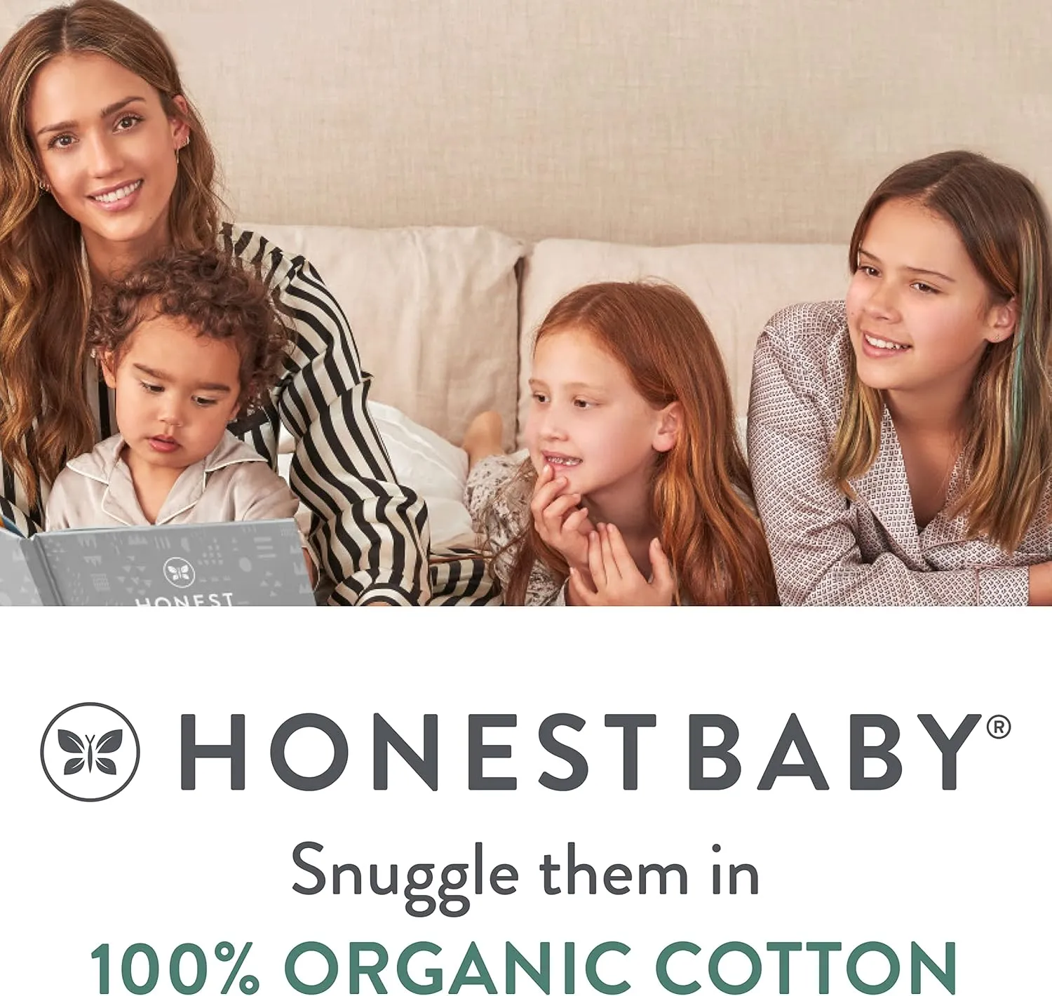 HonestBaby 3-Pack Footed Pants Roomy Fit Pull on Bottoms 100% Organic Cotton for Infant Baby Boys, Girls, Unisex