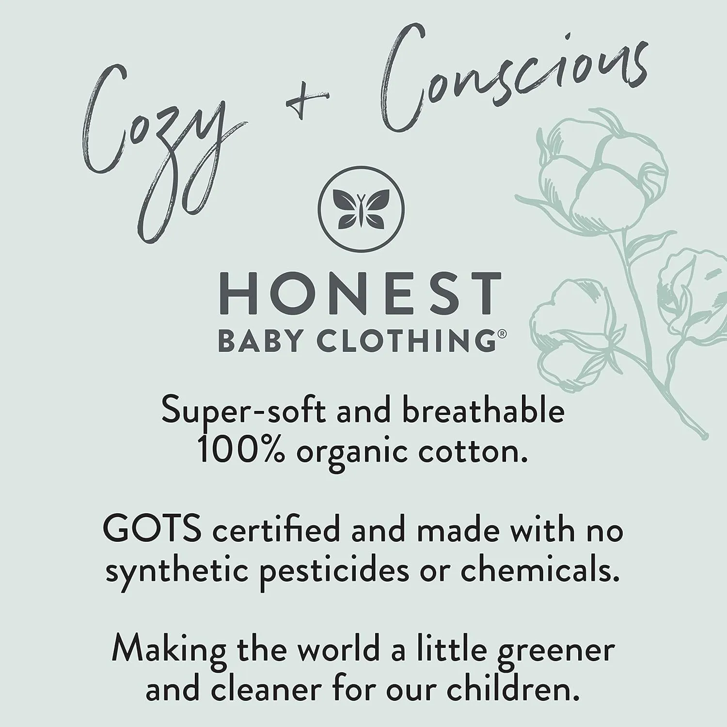 HonestBaby 3-Pack Footed Pants Roomy Fit Pull on Bottoms 100% Organic Cotton for Infant Baby Boys, Girls, Unisex