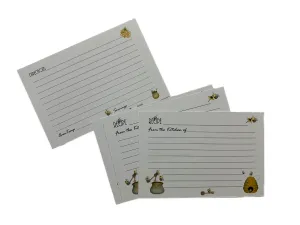 Honey Bee Monday Recipe Cards, 4 x 6 inches, Double-Sided, Packs of 10, 25 and 40, Birthdays, Housewarming, Mother's Day (Pack of 40)