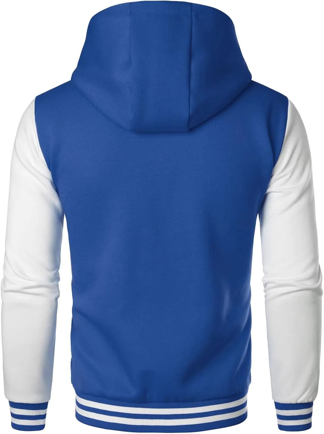 HOOD CREW Mens Casual Sports Varsity Jacket Fashion Hooded Letterman Jackets