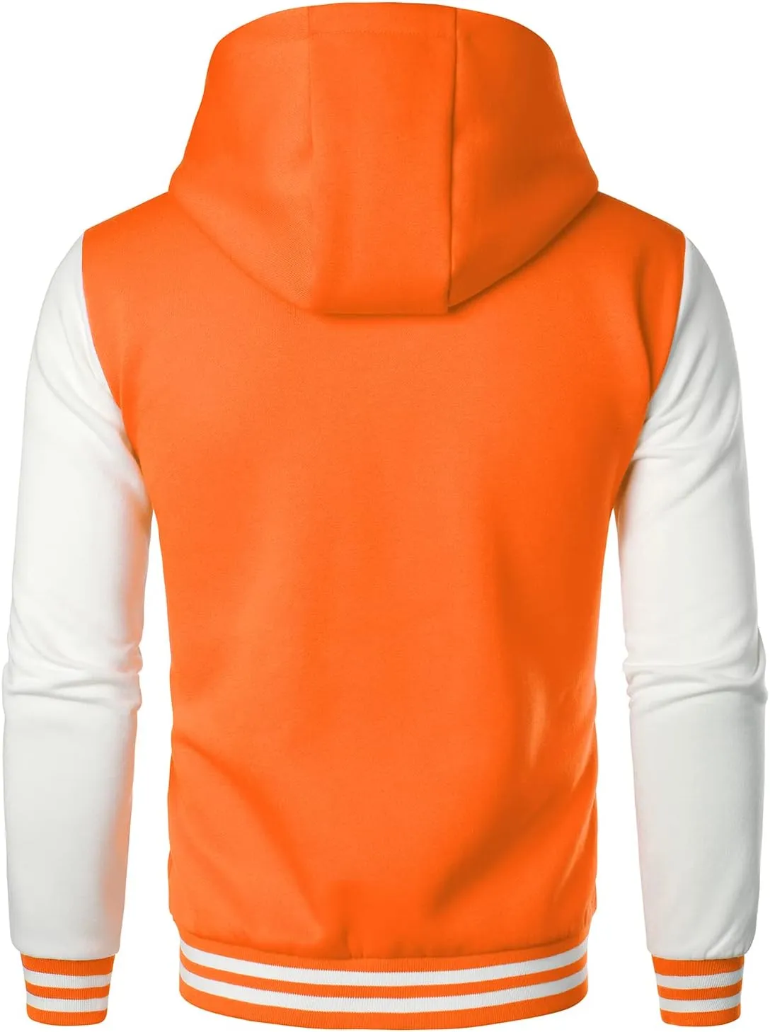 HOOD CREW Mens Casual Sports Varsity Jacket Fashion Hooded Letterman Jackets