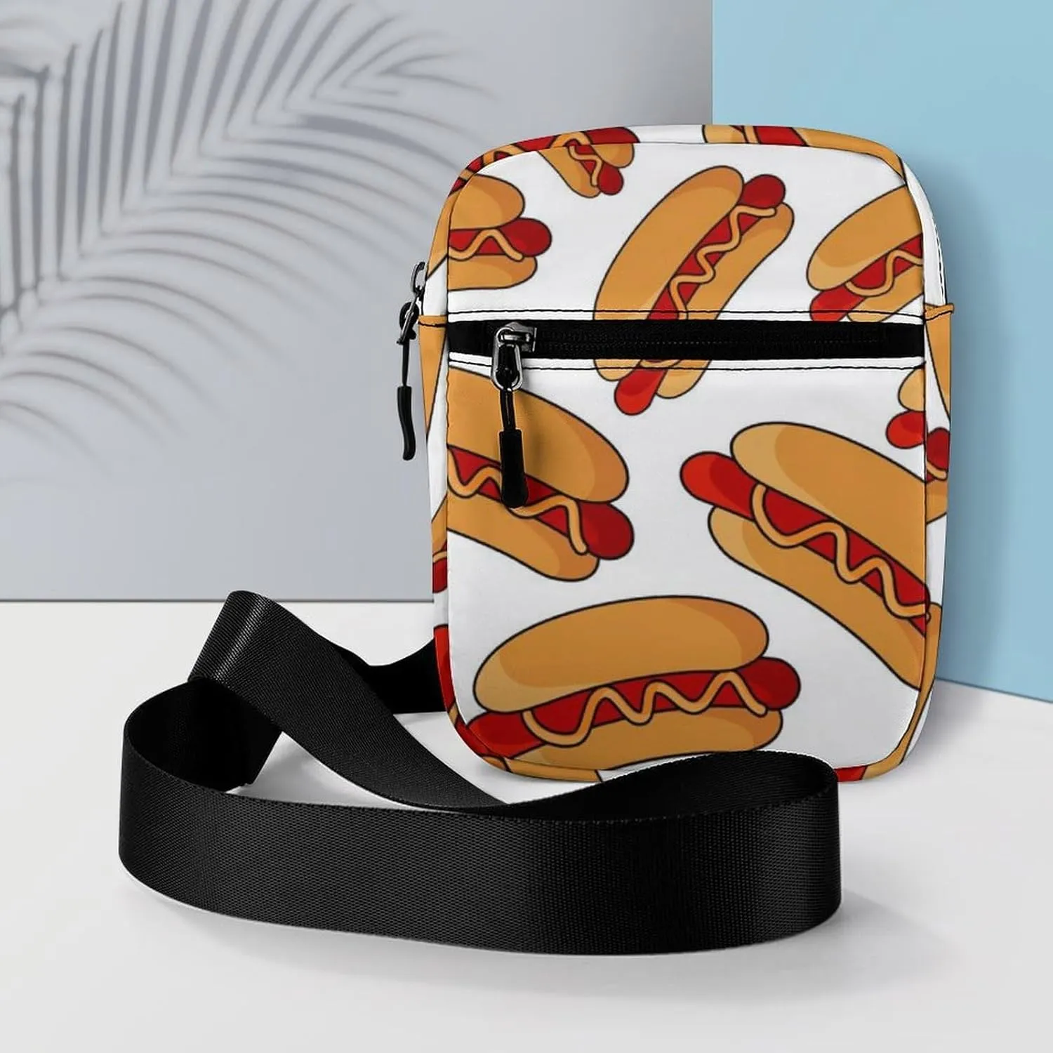 Hotdog Fun Food Hot Dog Detachable Shoulder Strap Small Shoulder Bag Unisex