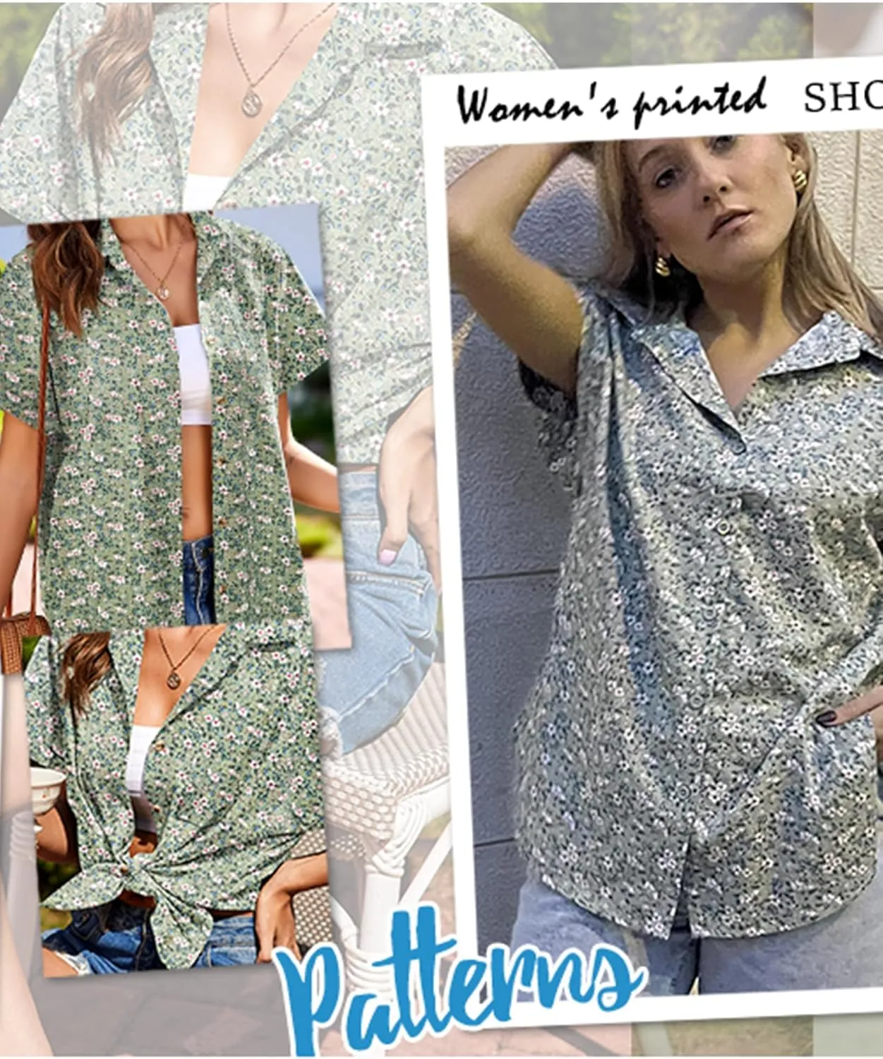 HOTOUCH Womens Linen Button Down Shirt Casual V Neck Cap Sleeve Blouses Summer Cotton Collared Tops S-3XL