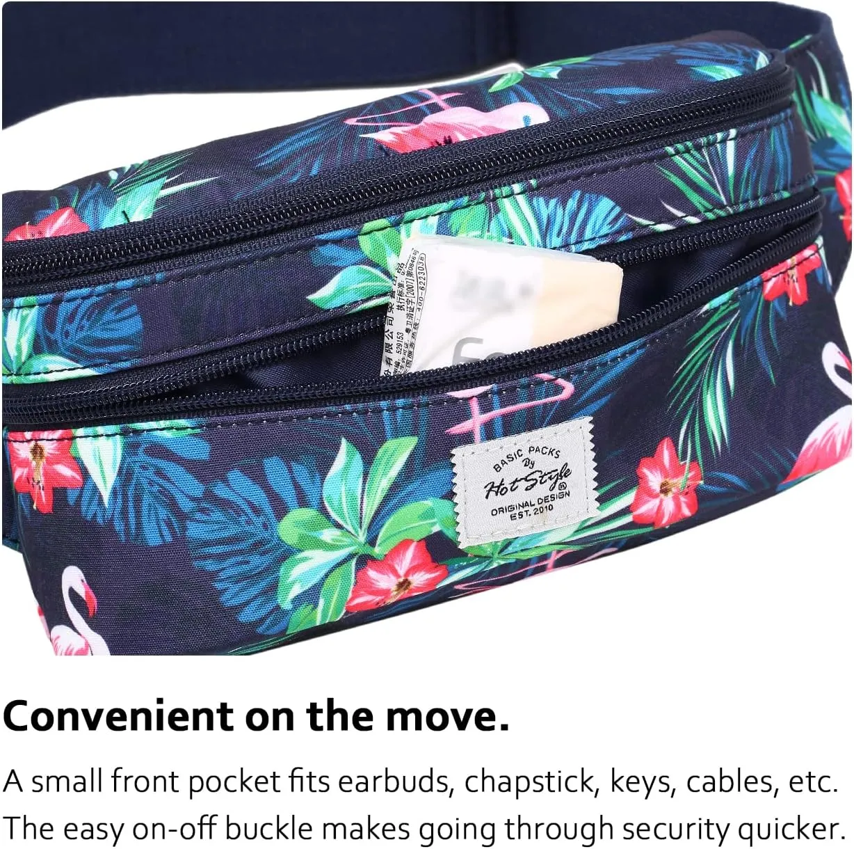 HotStyle 521s Fashion Fanny Pack Small Hiking Waist Bag, 8.0"x2.5"x4.3"