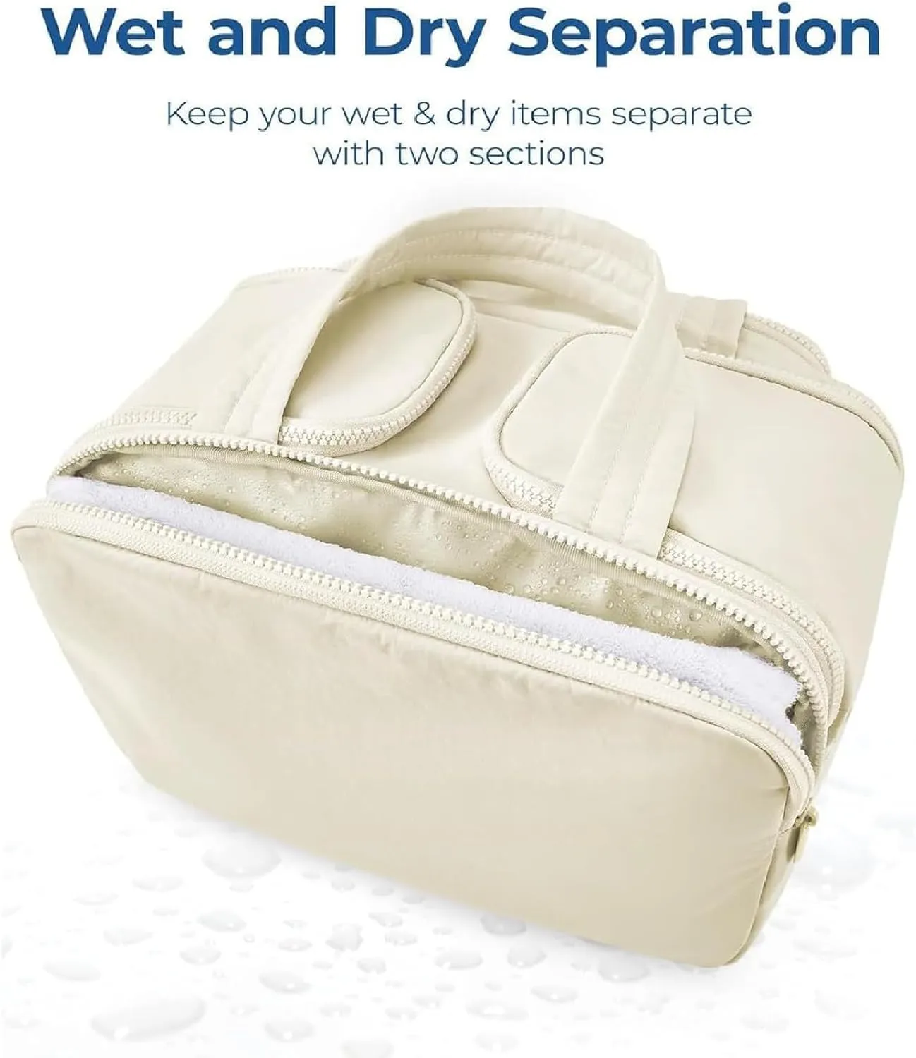 Humidity Travel Cosmetic Bag,Humidityt Large Capacity Wide-Open Travel Cosmetic Bag,0.6lb Lightweight Large Wide-open Bag With Handle for Journey,Toiletries,Essentials (Green)