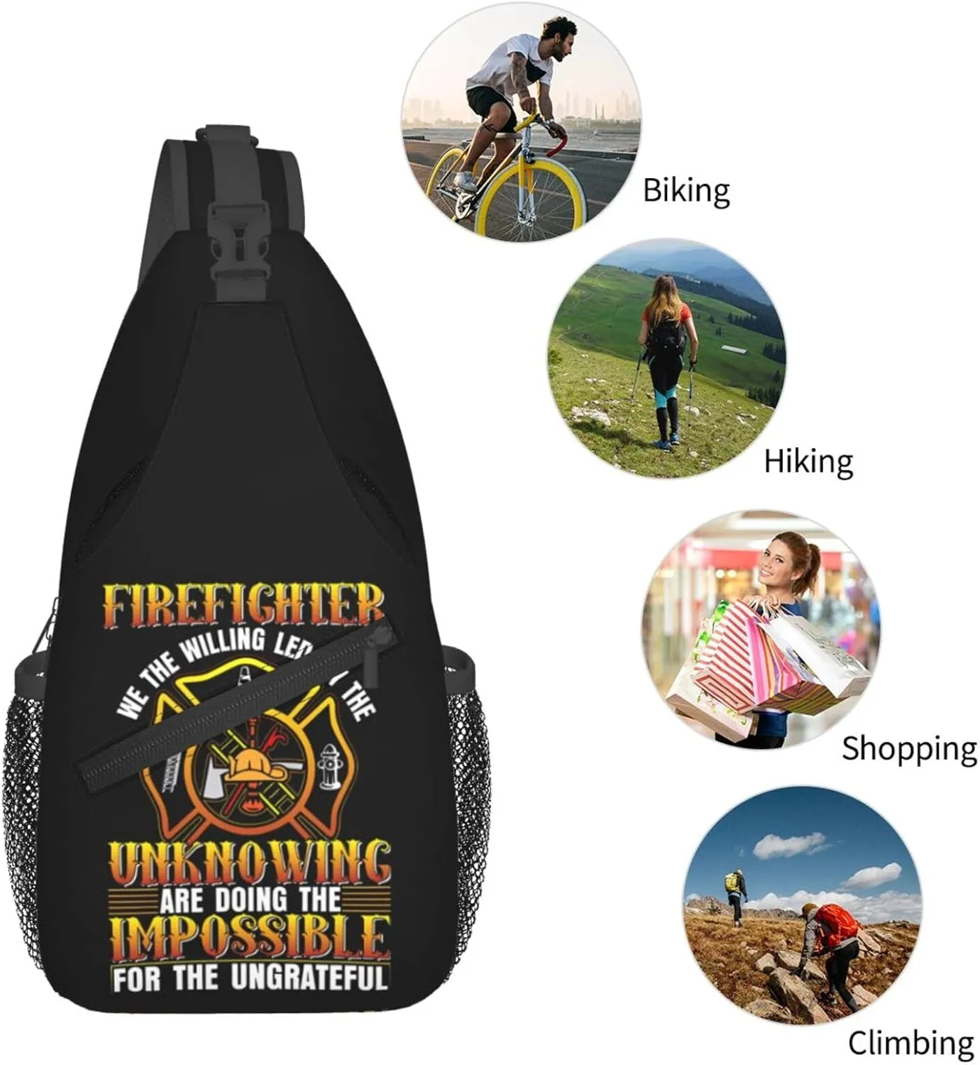 I Am A Veteran My Oath Of Enlistment Sling Bag Adjustable Crossbody Bag Casual Chest Bags Travel Shoulder Backpack