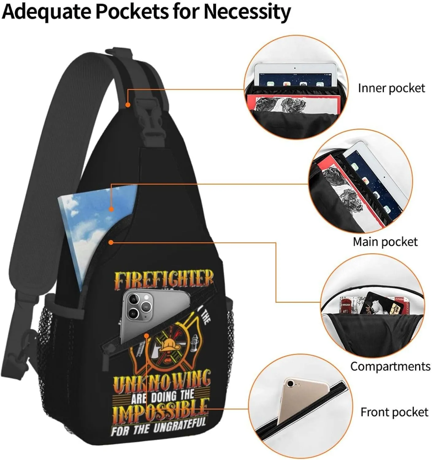 I Am A Veteran My Oath Of Enlistment Sling Bag Adjustable Crossbody Bag Casual Chest Bags Travel Shoulder Backpack