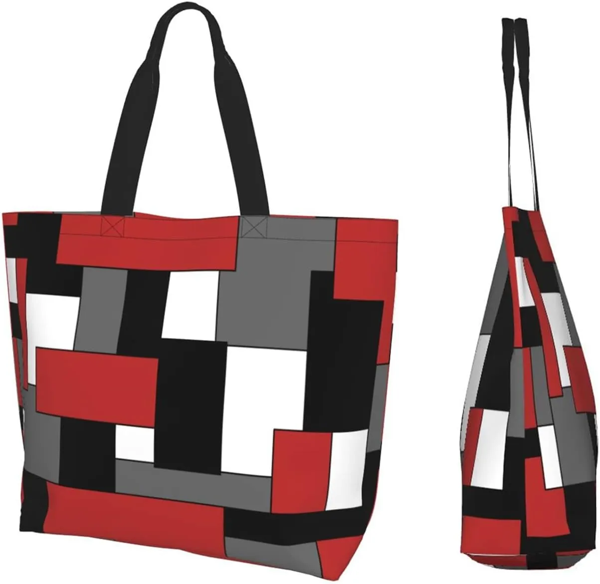 IMPCOKRU Large Tote Bag for Women Reuseable Handbag,Double Sided Priting Grocery Bag Foldable for Shopping Travel Activity