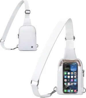 INICAT Small Crossbody Sling Bags for Women Vegan Leather Cell Phone Purse Fanny Packs for Women Men