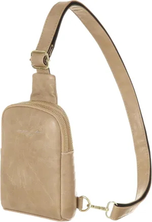 INICAT Small Crossbody Sling Bags for Women Vegan Leather Cell Phone Purse Fanny Packs for Women Men