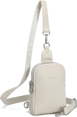 INICAT Small Crossbody Sling Bags for Women Vegan Leather Cell Phone Purse Fanny Packs for Women Men