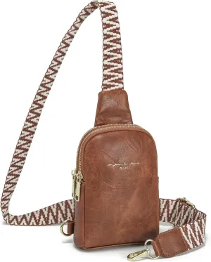 INICAT Small Crossbody Sling Bags for Women Vegan Leather Cell Phone Purse Fanny Packs for Women Men