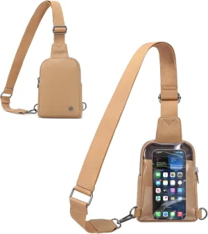 INICAT Small Crossbody Sling Bags for Women Vegan Leather Cell Phone Purse Fanny Packs for Women Men