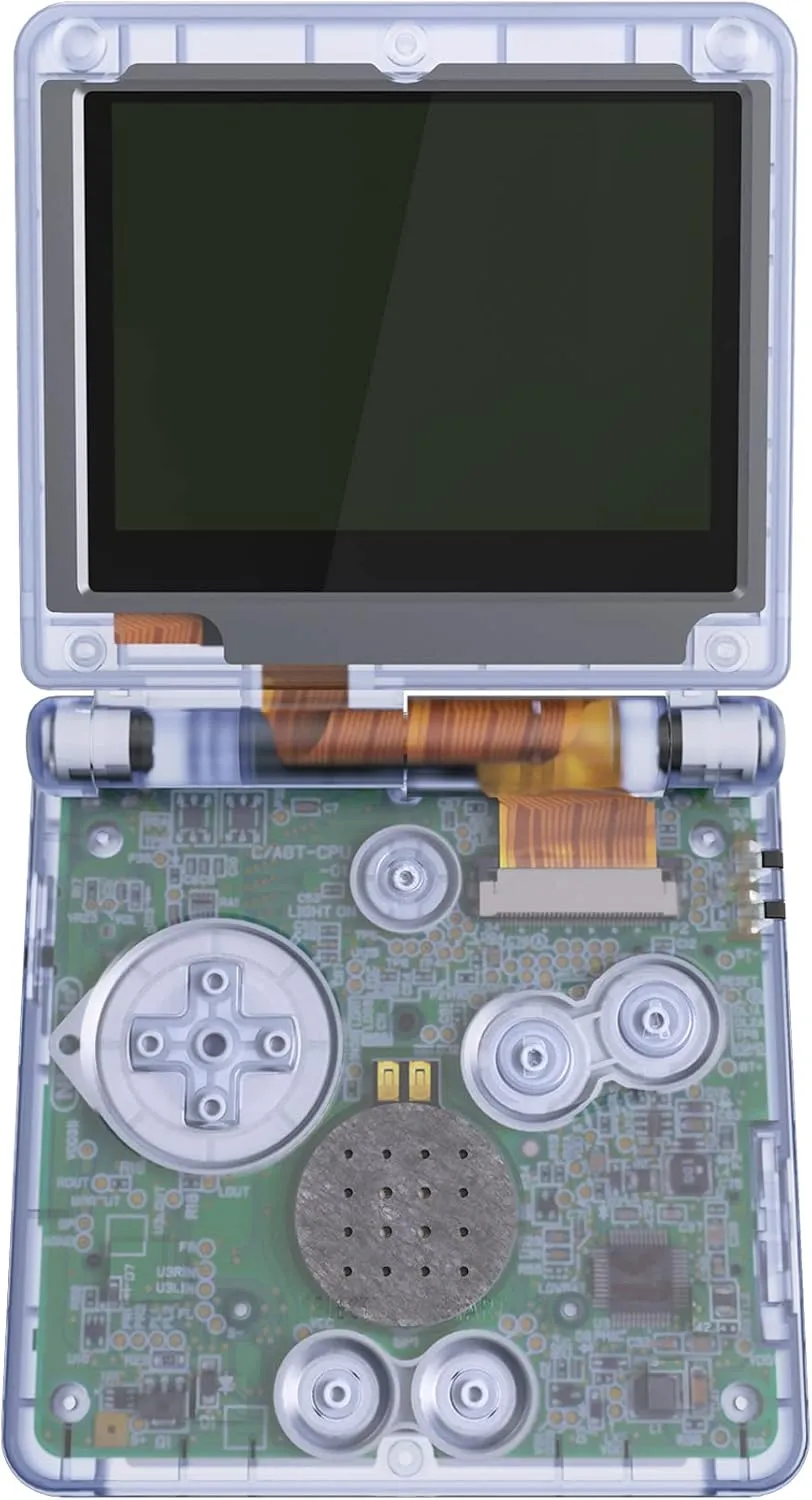 IPS Ready Upgraded eXtremeRate Glacier Blue Custom Replacement Housing Shell for Gameboy Advance SP GBA SP – Compatible with Both IPS & Standard LCD – Console & Screen NOT Included