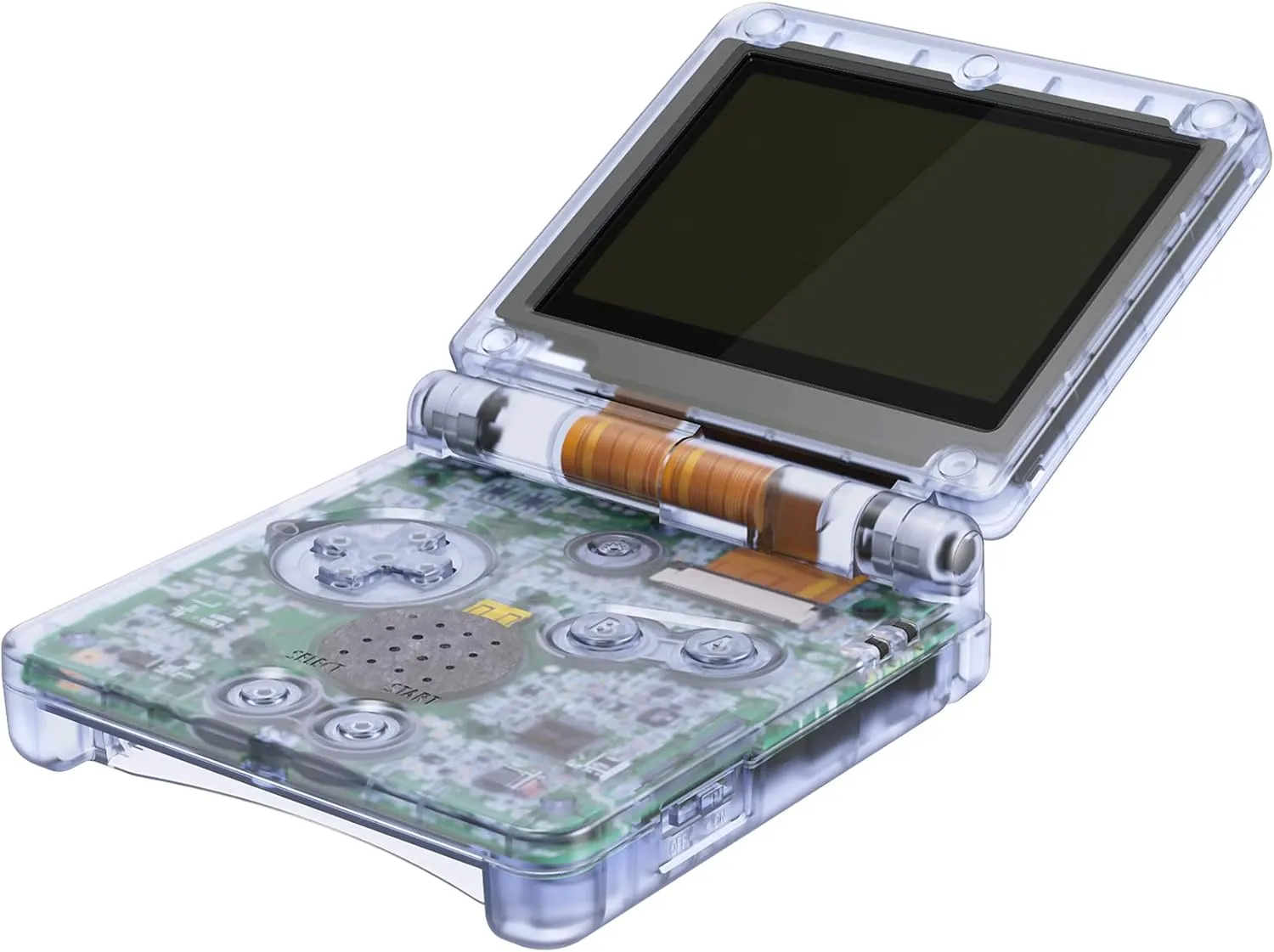 IPS Ready Upgraded eXtremeRate Glacier Blue Custom Replacement Housing Shell for Gameboy Advance SP GBA SP – Compatible with Both IPS & Standard LCD – Console & Screen NOT Included