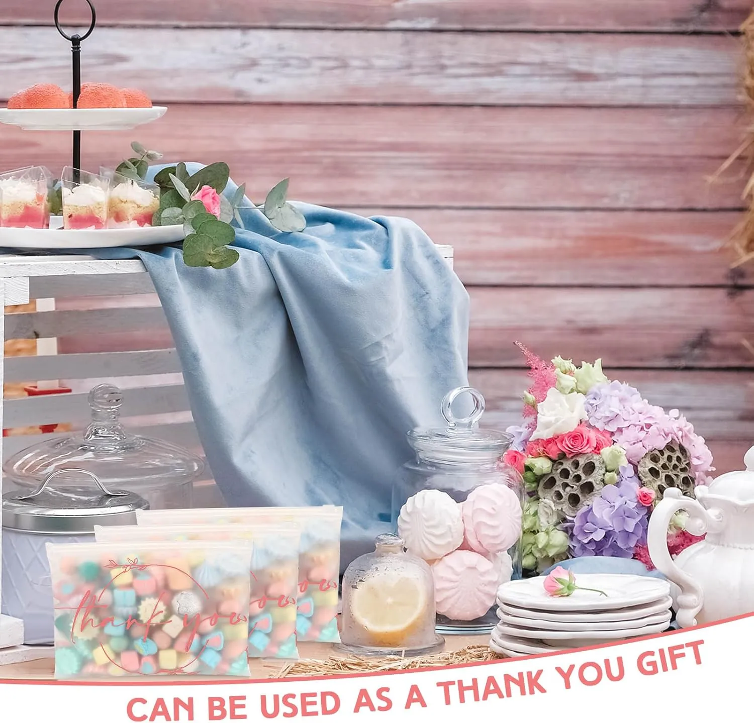 Ireer 100 Pcs Thank You Gift Makeup Bags EVA Clear Cosmetic Bag with Zipper Mini Makeup Thank You Toiletry Cosmetics Bulk Gifts for Women Birthday Daughter Sister(White, Rose Gold)