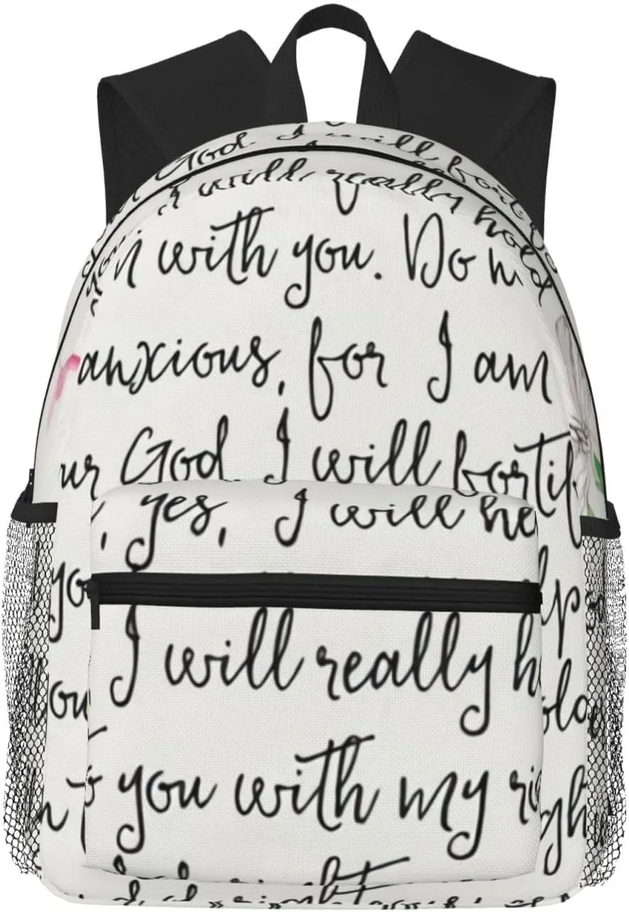 Isaiah 41 10 Flowers And Butterflies Lightweight Packable Backpack Travel Casual Hiking Daypack Foldable Backpack For Men Women