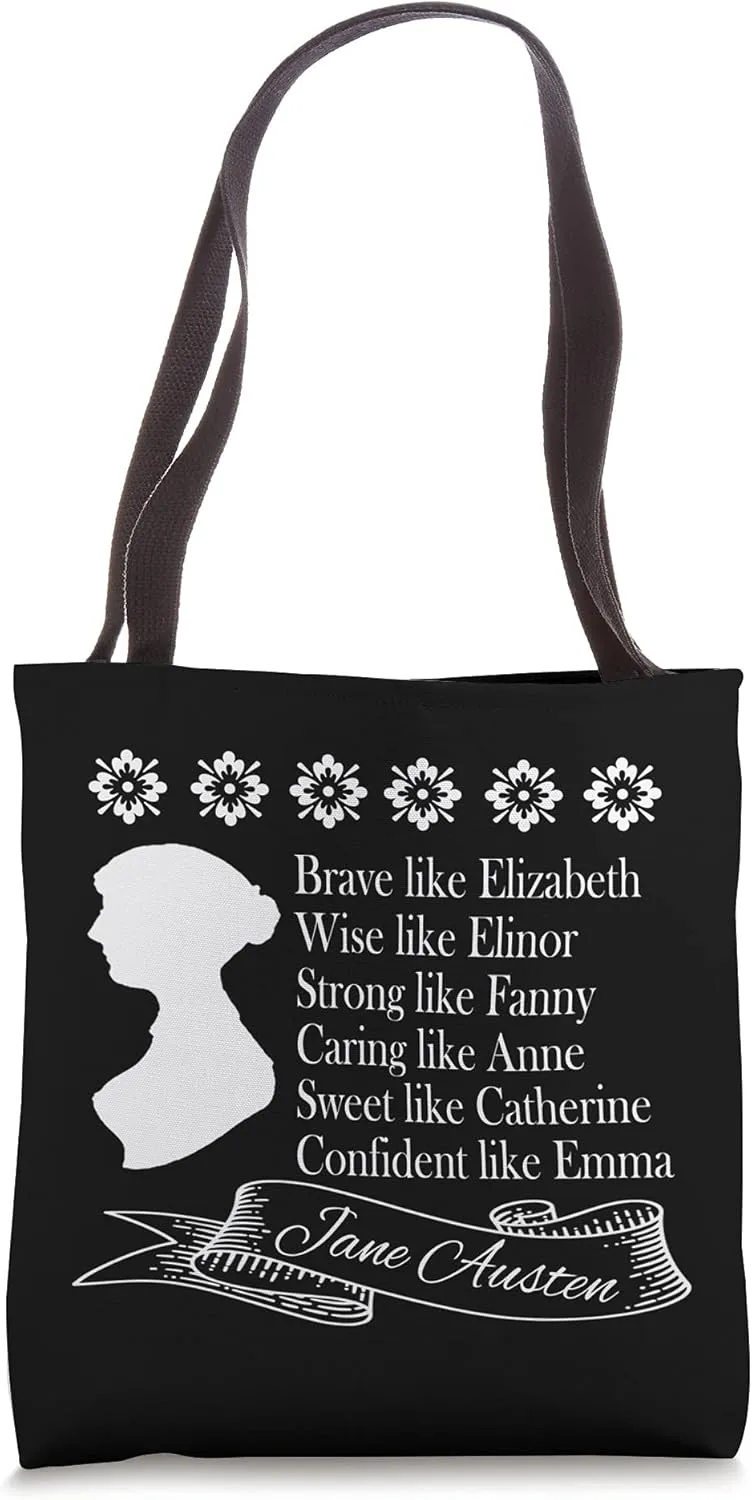 Jane Austen Quotes Pride & Prejudice Book Club Literary Tote Bag