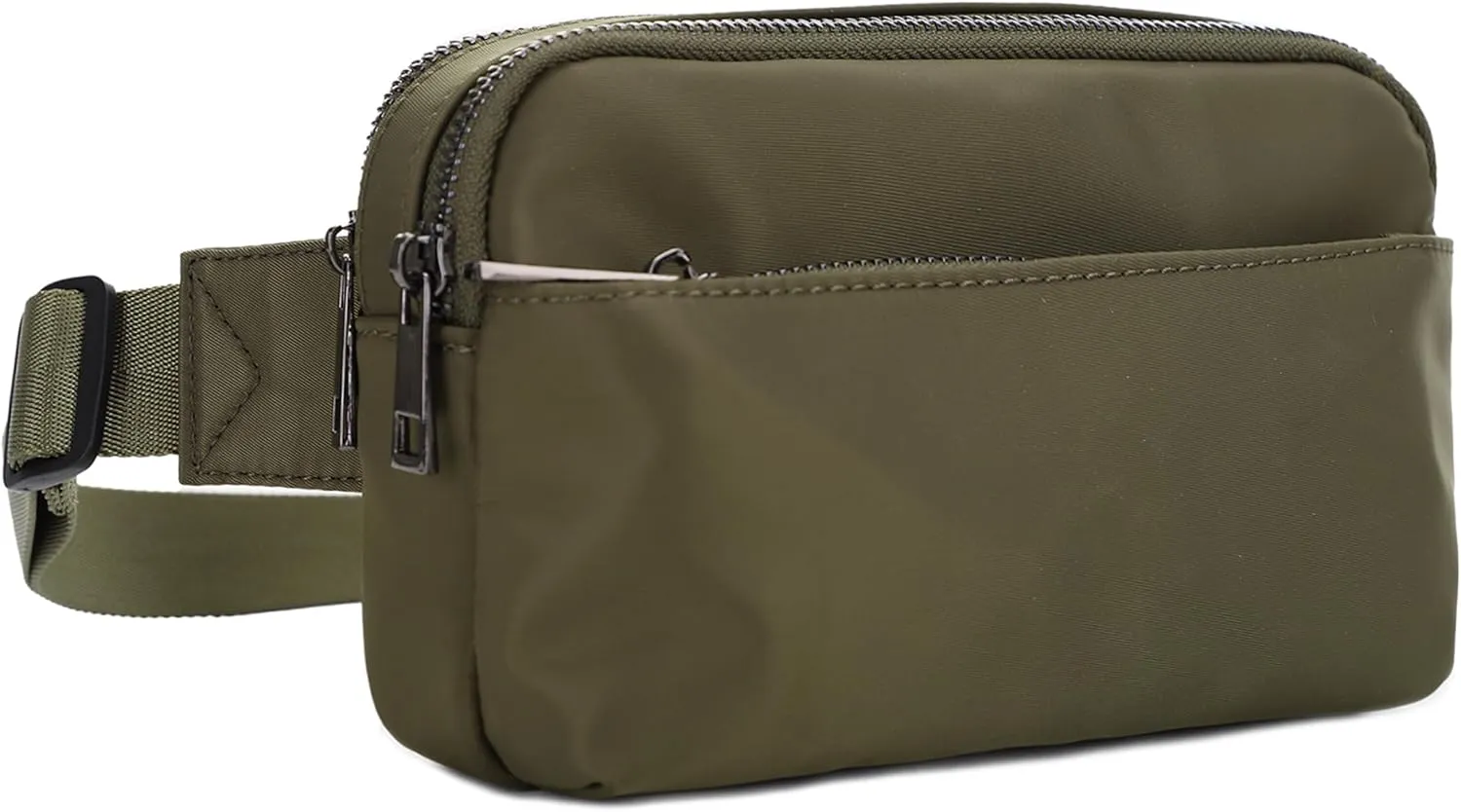 Jessie & James Crossbody Nylon Concealed Carry Waist Pack with Adjustable Buckle Strap Fashion Multi Pocket Belt Bag for| Olive