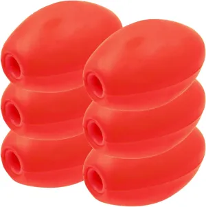 JEZERO Deep Water Fishing Floats: Great for Trail Markers, Dock Floats, Swim Buoy, Kayak Anchor Kit, Pool Buoy, Crabbing & Boats | Red, 6" x 3", 6-Pack