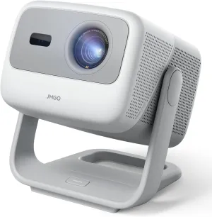 JMGO N1S 4K Smart Portable Projector, Triple Laser, 1100 ISO Lumens, Gimbal Instant Auto Focus, Google TV, Netflix, 110% BT.2020, HDR10, 10W Dolby Audio, Blu-ray 3D, 200" for Home, Outdoor, Gaming