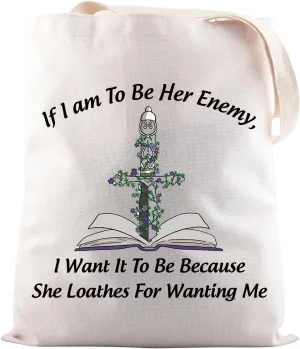 JNIAP Dark Romance Book Gift If I am To Be Her Enemy Tote Bag Booktok Merch