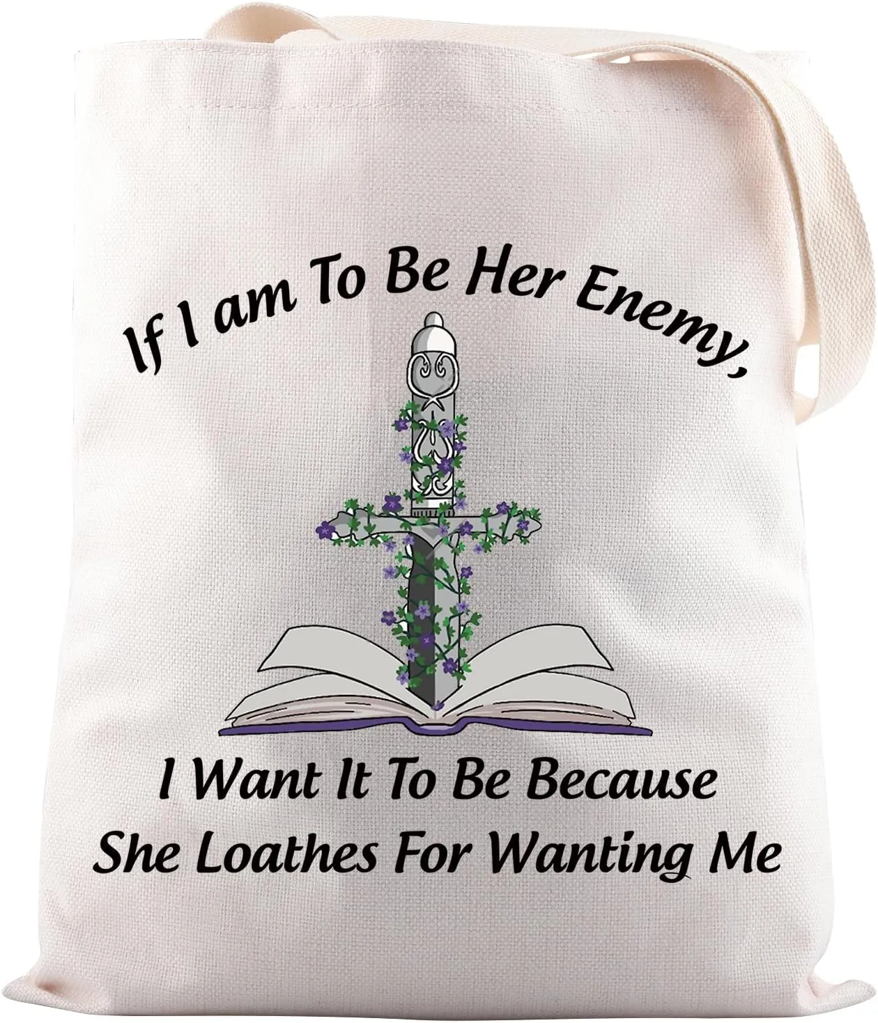 JNIAP Dark Romance Book Gift If I am To Be Her Enemy Tote Bag Booktok Merch