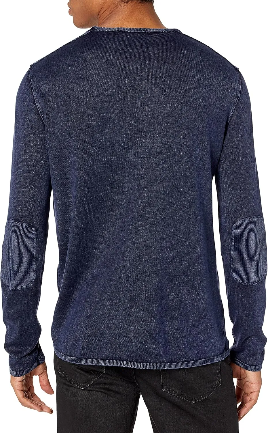 John Varvatos Men's Long Sleeve Crew Neck in Acid Wash