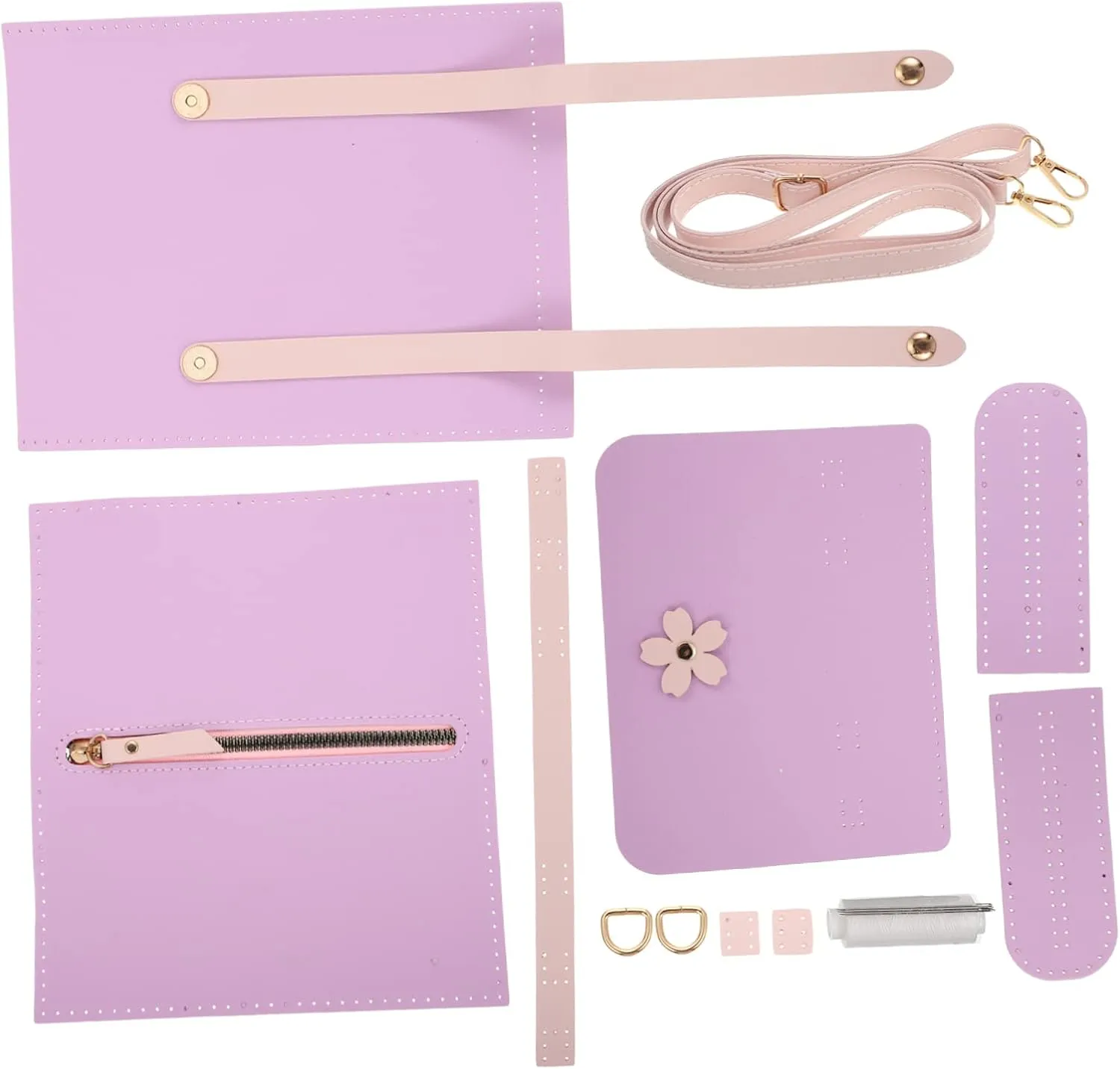 jojofuny 1Set DIY Handmade Shoulder Bag Making Kit Woven Square Crossbody Bag Supplies Durable Materials for Beginners Attractive Design for Creative Fashion Accessories