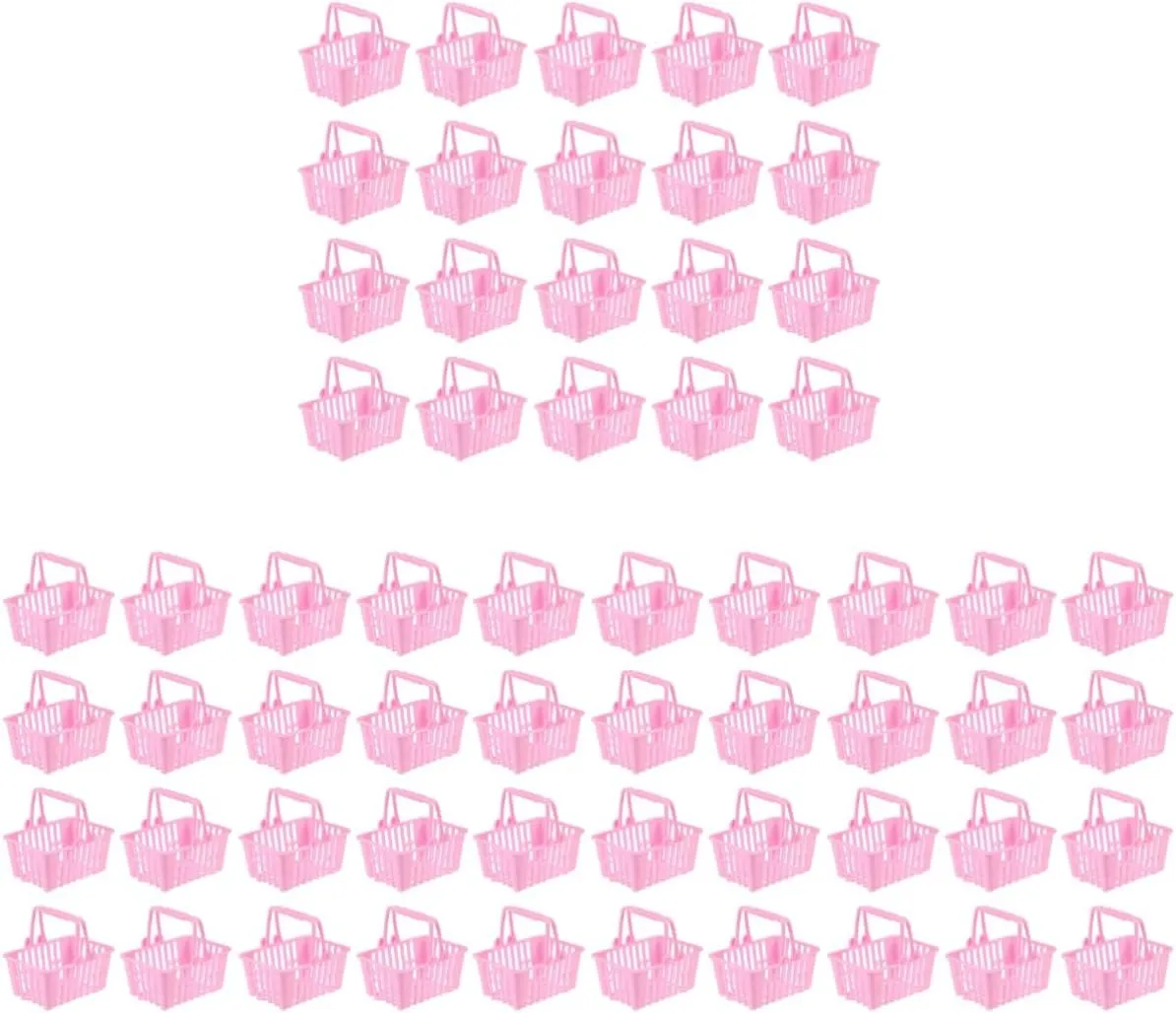 jojofuny 60pcs Miniature Shopping Basket for Boys and Girls Realistic Doll Shopping Baskets for Pretend Play Age for Birthday Creative Fun Boys and Girls Toys