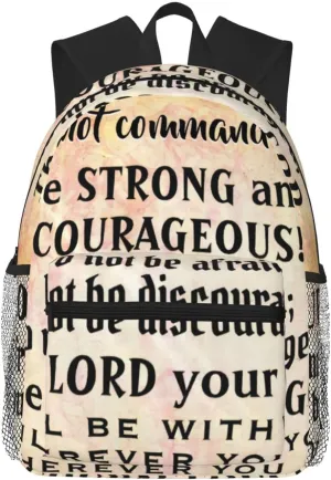 Joshua 1 9 Be Strong And Courageous, Bible Verse Lightweight Packable Backpack Travel Casual Hiking Daypack Foldable Backpack For Men Women