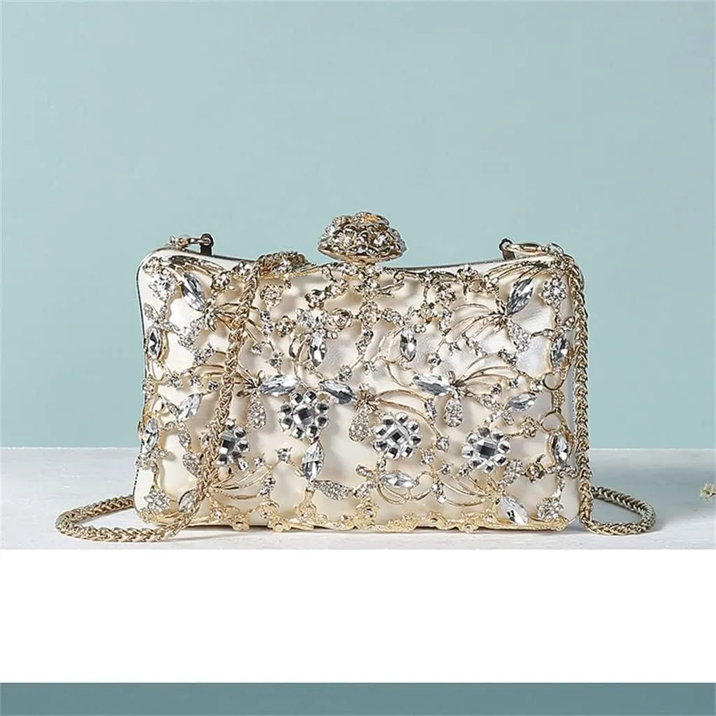JSEIAJB Diamond-encrusted Dinner Hand Bag Single Shoulder Cross-body Chain Small Bag Cross-body Bag