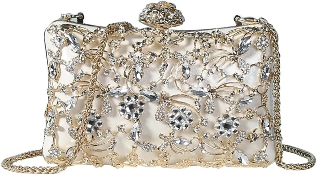 JSEIAJB Diamond-encrusted Dinner Hand Bag Single Shoulder Cross-body Chain Small Bag Cross-body Bag
