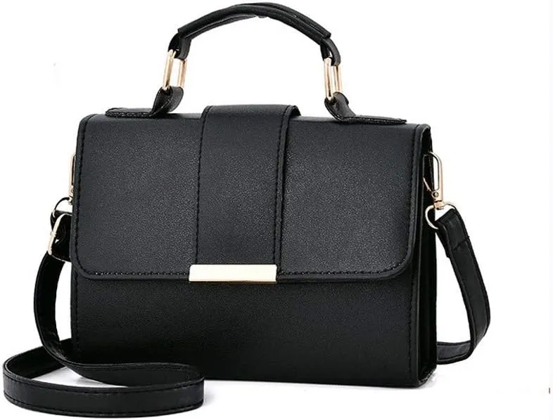 JSEIAJB Fashion Leather Purse Purses and Handbags Tote Shoulder Crossbody Bag for Women Black