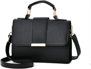 JSEIAJB Fashion Leather Purse Purses and Handbags Tote Shoulder Crossbody Bag for Women Black