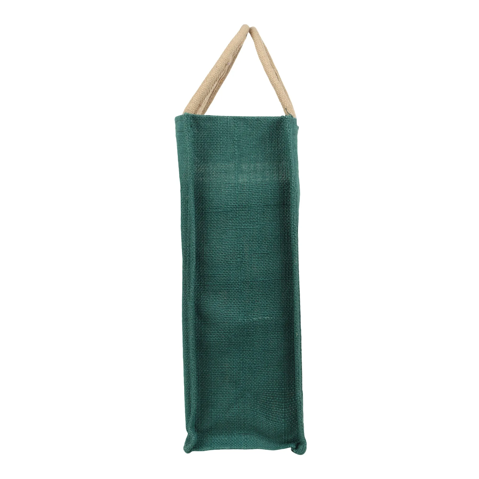 Jute Grocery Shopping Bags for Carry Milk Fruits Vegetable with Reinforced Handles (Pack of 2)