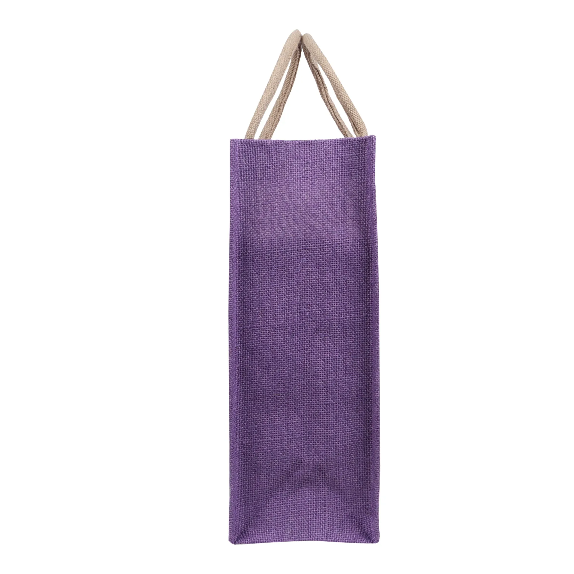 Jute Grocery Shopping Bags for Carry Milk Fruits Vegetable with Reinforced Handles (Pack of 2)